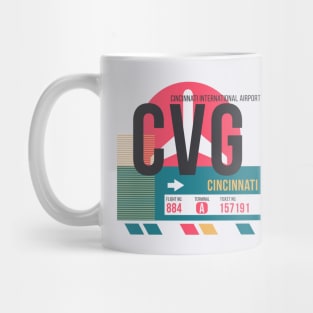 Cincinnati (CVG) Airport // Sunset Baggage Tag Mug